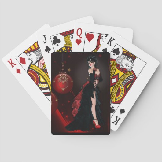 Donkere kerstspeelkaarten pokerkaarten (Achterkant)