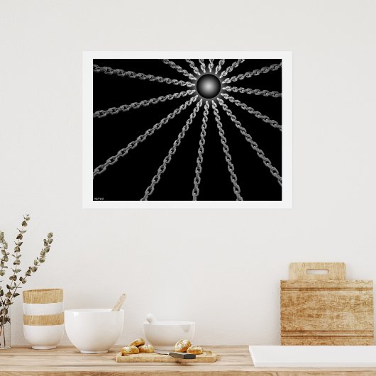 Donkere kettingen poster (Keuken)