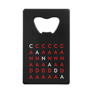 Donkere kleur Canada Crossword Puzzle Grid Creditkaart Flessenopener