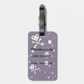 Donkere kleur Emo-patroon met verf Bagagelabel (Achterkant verticaal)