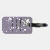 Donkere kleur Emo-patroon met verf Bagagelabel (Achterkant horizontaal)