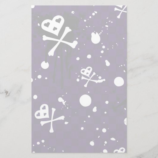 Donkere kleur Emo-patroon met verf Briefpapier (Voorkant)