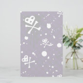 Donkere kleur Emo-patroon met verf Briefpapier (Staand voorkant)