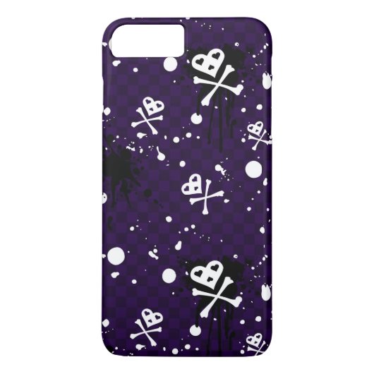 Donkere kleur Emo-patroon met verf Case-Mate iPhone Case (Achterkant)