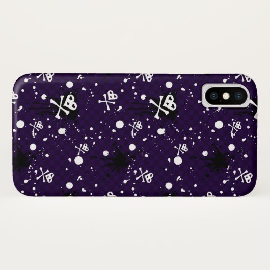 Donkere kleur Emo-patroon met verf Case-Mate iPhone Case (Achterkant (horizontaal))