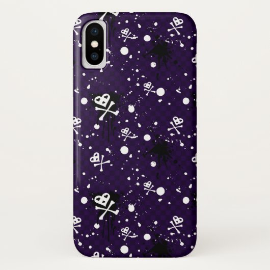 Donkere kleur Emo-patroon met verf Case-Mate iPhone Case (Achterkant)