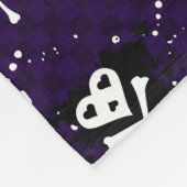 Donkere kleur Emo-patroon met verf Fleece Deken (Hoek)