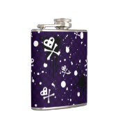 Donkere kleur Emo-patroon met verf Heupfles (Rechts)