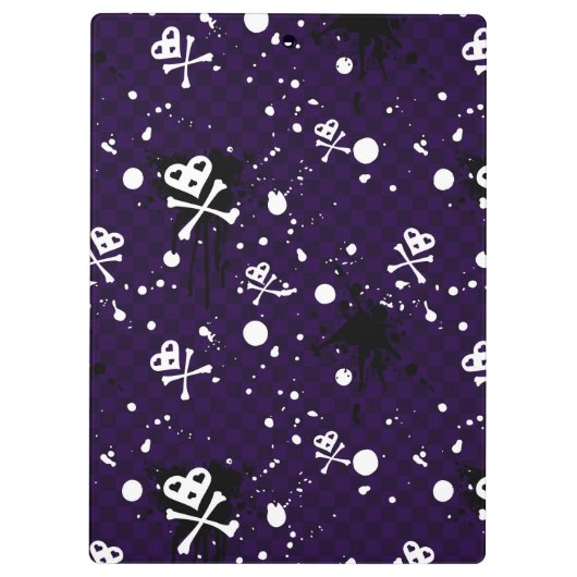 Donkere kleur Emo-patroon met verf Klembord (Achterkant)