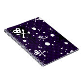 Donkere kleur Emo-patroon met verf Notitieboek (Rechterzijde)