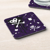 Donkere kleur Emo-patroon met verf Onderzetter (Linkerzijde)