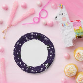 Donkere kleur Emo-patroon met verf Papieren Bordje (Feest)