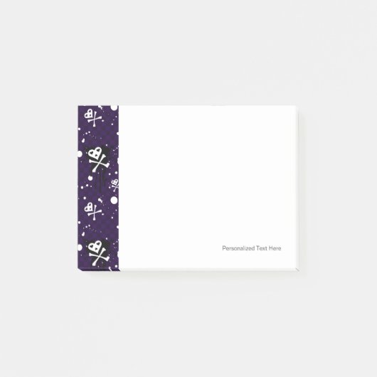 Donkere kleur Emo-patroon met verf Post-it® Notes (Voorkant)
