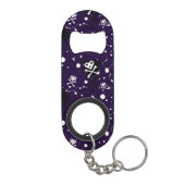 Donkere kleur Emo-patroon met verf Sleutelhanger Flessenopener (Achterkant)