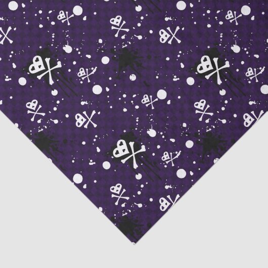 Donkere kleur Emo-patroon met verf Tissuepapier (Detail)