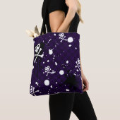 Donkere kleur Emo-patroon met verf Tote Bag (Dichtbij)