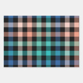 Donkere kleur Gingham Check Plaid Inpakpapier Vel (Voorkant 2)