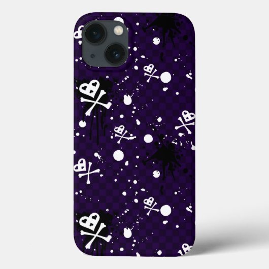 Donkere kleuren-emo-patroon met verf Case-Mate iPhone case (Achterkant)