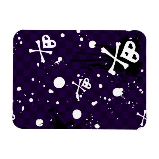 Donkere kleuren-emo-patroon met verf magneet (Horizontaal)