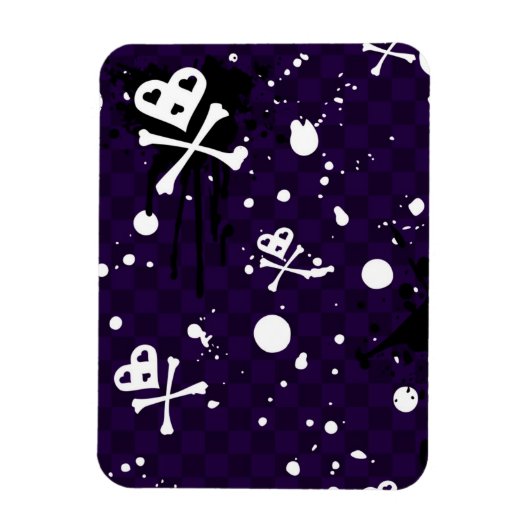 Donkere kleuren-emo-patroon met verf magneet (Verticaal)