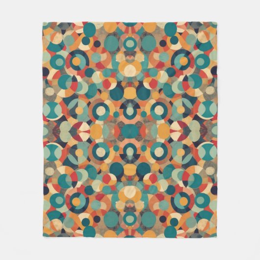 Donkere kleuren hedendaags design fleece deken (Voorkant)