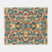 Donkere kleuren hedendaags design fleece deken (Voorkant (Horizontaal))