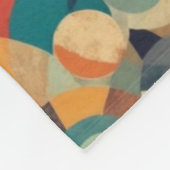 Donkere kleuren hedendaags design fleece deken (Hoek)