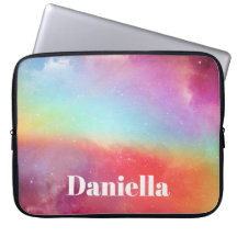 Donkere kleurrijke holografische hemel met aangepa