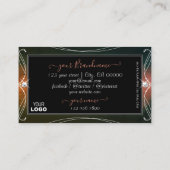 Donkere kleurrijke  mousserende diamanten met Logo Visitekaartje (Achterkant)