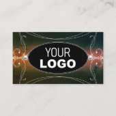 Donkere kleurrijke  mousserende diamanten met Logo Visitekaartje (Voorkant)