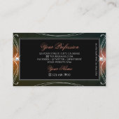 Donkere kleurrijke  mousserende diamanten voor sie visitekaartje (Achterkant)