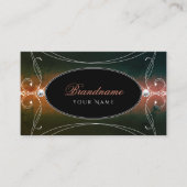 Donkere kleurrijke  mousserende diamanten voor sie visitekaartje (Voorkant)