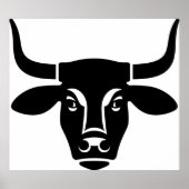 Donkere Koe hoofd Poster (Voorkant)