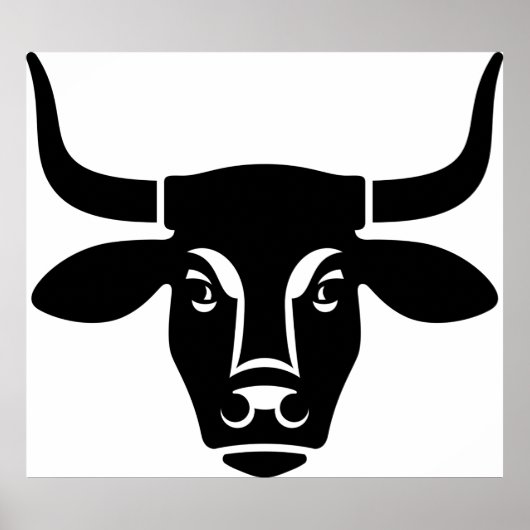 Donkere Koe hoofd Poster (Voorkant)