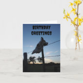 donkere koe schedel kaart (Gele Bloem)