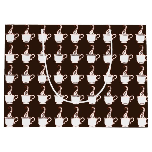 Donkere koffie geschenkzak large cadeautasje (Voorkant)