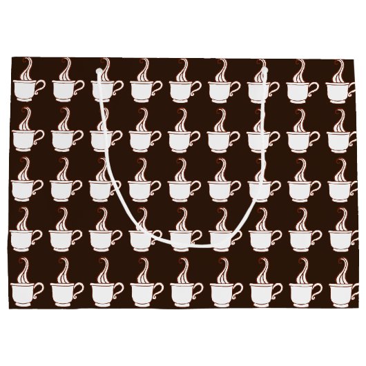 Donkere koffie geschenkzak large cadeautasje (Achterkant)