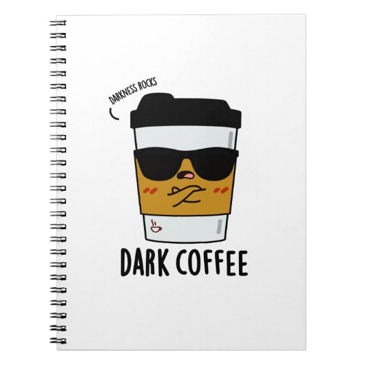 Donkere Koffie Grappige Drank Grappenmaker Notitieboek (Voorkant)