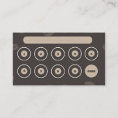 Donkere koffiewinkel, Kaart met logo's Klantenkaartje (Achterkant)