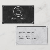 Donkere koffiewinkel visitekaartje (Voorkant / Achterkant)