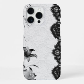 Donkere Kokette Bloemenslak iPhone 16 Pro Max Hoesje