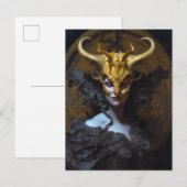 Donkere koningin Fantasy Art Briefkaart (Voorkant / Achterkant)