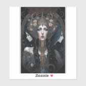 Donkere koningin Fantasy Art Sticker (Vel)
