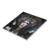Donkere koningin Fantasy Art Tegeltje (Zijkant)