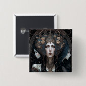 Donkere koningin Fantasy Art Vierkante Button 5,1 Cm (Voorkant /achterkant)