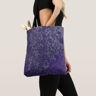 Donkere koninklijke Paarse Rusted Metal Texture Ab Tote Bag
