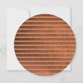 Donkere koperen streep met moderne typografie cirk kaart (Achterkant)