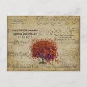 Donkere koraalbladstructuur Bewaar datum Aankondigingskaart (Achterkant)