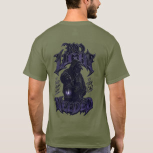 Donkere Kraai Gotische Streetwear Overhemd   Gekap T-shirt