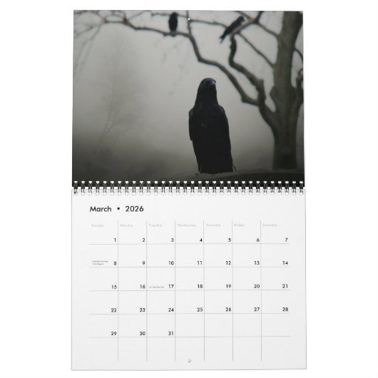 Donkere kraaien Kalender 2024 (Mar 2026)